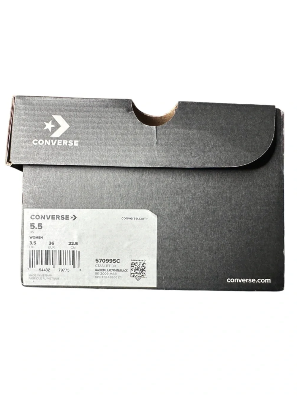 Converse Lavender Platform Low Top Sneakers - Picture 6 of 7